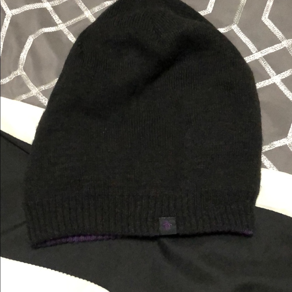 Black and Purple Beanie